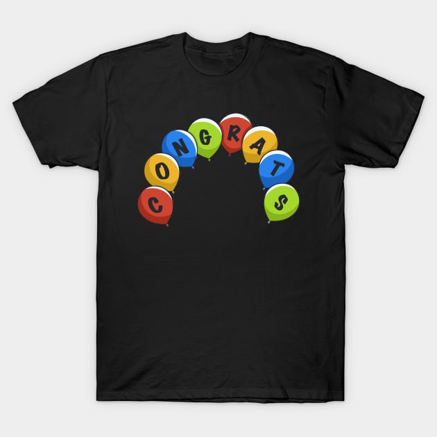 Congratulations Balloon - Balloons T-Shirt by fromherotozero